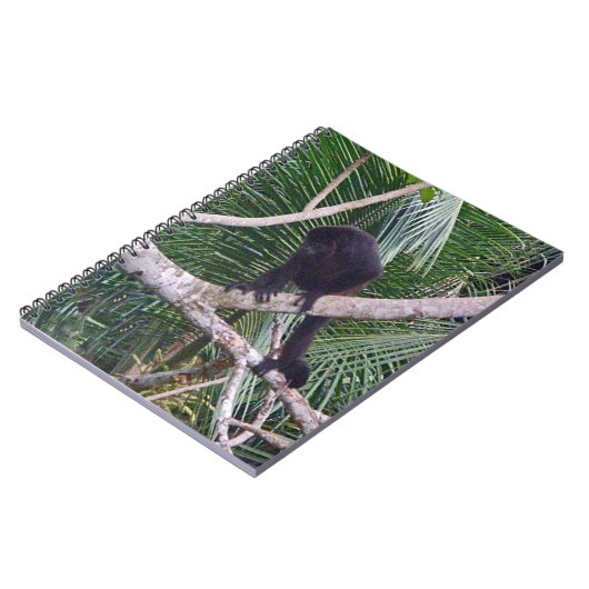 コスタリカのジャングルのホエザルそしてベビー猿 ノートブック (左側)