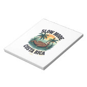 コスタリカのナマケモノ ビンテージ バケーションTシャツ ノートパッド (回転)