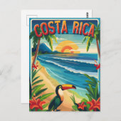 コスタリカのビンテージ旅行 ポストカード (正面/裏面)