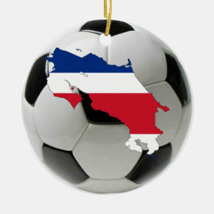 コスタリカのフットボールのサッカーのオーナメント セラミックオーナメント