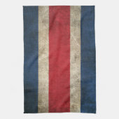 コスタリカのヴィンテージの動揺してな旗 キッチンタオル (縦)