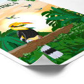 コスタリカのヴィンテージ旅行ポスター ポスター (角)