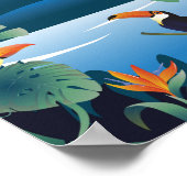 コスタリカのヴィンテージ旅行ポスター ポスター (角)