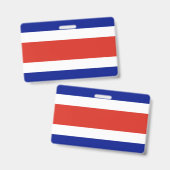 コスタリカの国旗の名札 バッジ (正面＆裏面)