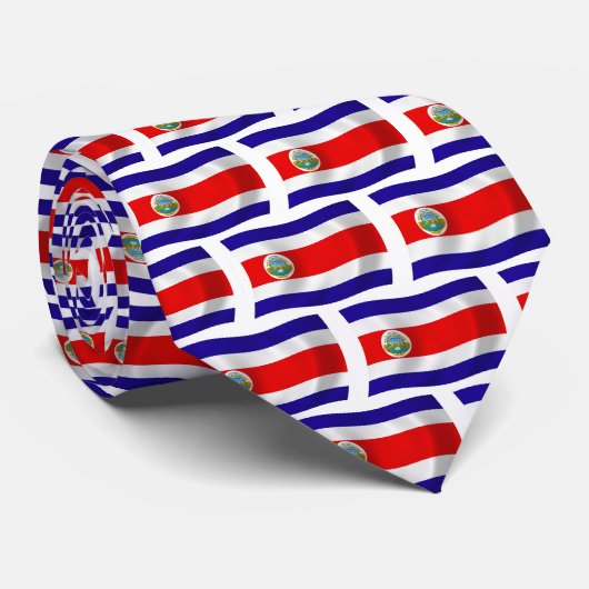 コスタリカの国旗ネクタイ ネクタイ (ロール)