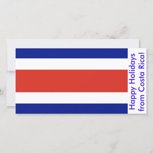コスタリカの国旗、コスタリカからのホリデーシーズンのご挨拶 シーズンカード (正面)