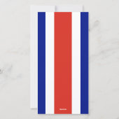 コスタリカの国旗、コスタリカからのホリデーシーズンのご挨拶 シーズンカード (裏面)