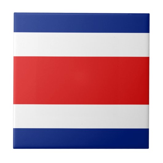 コスタリカの国旗 セラミックタイル (正面)