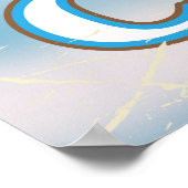 コスタリカの地図ヴィンテージ旅行ポスター ポスター (角)