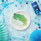 コスタリカの地図 ペーパープレート (パーティー)