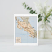 コスタリカの地図 ポストカード (スタンド正面)