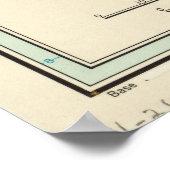 コスタリカの地図（1963年） ポスター (角)