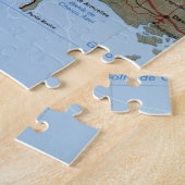 コスタリカの地図(1991年) ジグソーパズル (側面)