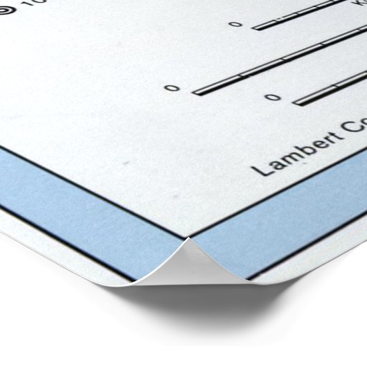 コスタリカの地図（1991年） ポスター (角)