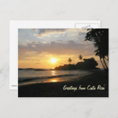 コスタリカの夕日 ポストカード (正面/裏面)