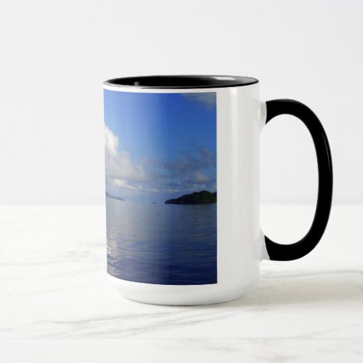 コスタリカの大きく青いマグ マグカップ (右)