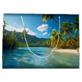 コスタリカの島の楽園 ラージペーパーバッグ (裏面)