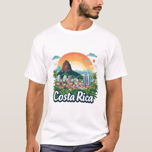 コスタリカの旅のデザイン 🗺️ Tシャツ (正面)