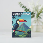 コスタリカの旅行:アレナル火山のオオハシ ポストカード (スタンド正面)