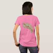 コスタリカの旗と地図のTシャツ Tシャツ (裏面フル)