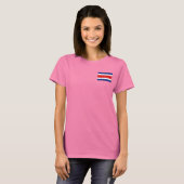 コスタリカの旗と地図のTシャツ Tシャツ (正面フル)