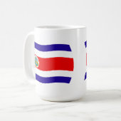 コスタリカの旗マグ コーヒーマグカップ (正面左)