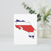 コスタリカの旗地図 ポストカード (スタンド正面)