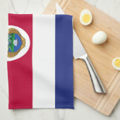 コスタリカの旗 キッチンタオル (四つ折り)
