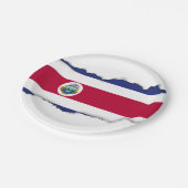 コスタリカの旗 ペーパープレート (アングル)