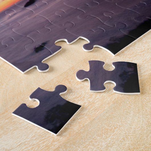 コスタリカの海上の日没 ジグソーパズル (側面)