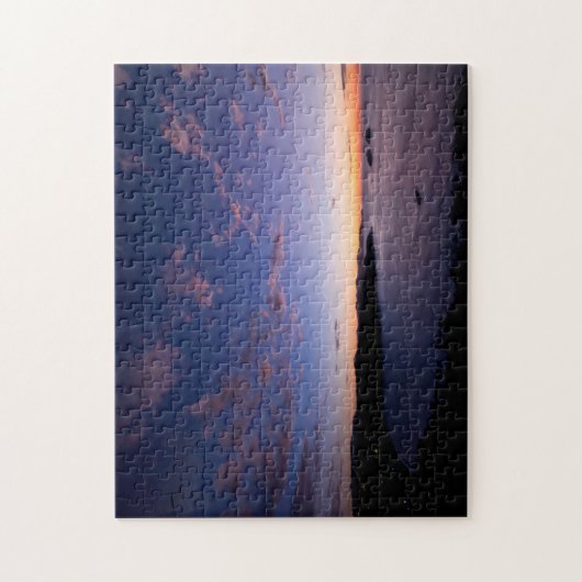 コスタリカの海上の日没 ジグソーパズル (縦)