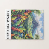コスタリカの火山の絵葉書 ジグソーパズル (横)