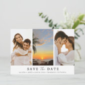 コスタリカの目的地ビーチ結婚式写真 セーブザデート (スタンド正面)