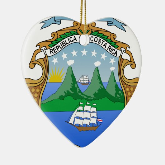コスタリカの紋章付き外衣 セラミックオーナメント (右)