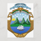 コスタリカの紋章 – エスクード・デ・コスタリカ ポストカード (正面)