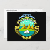 コスタリカの紋章 ポストカード (正面/裏面)