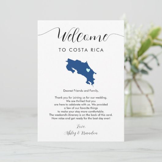 コスタリカの結婚地図のウェルカムレター (スタンド正面)