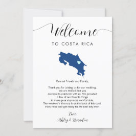 コスタリカの結婚地図のウェルカムレター