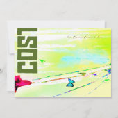 コスタリカの行先の招待状 招待状 (裏面)