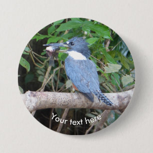 コスタリカの魚とカワセミのボタン 缶バッジ