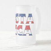 コスタリカはマグを曇らしました フロストグラスビールジョッキ (正面右)