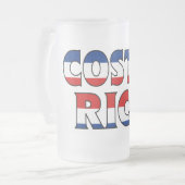 コスタリカはマグを曇らしました フロストグラスビールジョッキ (正面左)