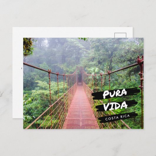 コスタリカぶら下がったのブリッジバケーション ポストカード (正面/裏面)