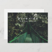 コスタリカぶら下がったの橋天蓋はがき ポストカード (正面/裏面)