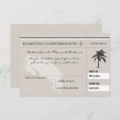 コスタリカへの搭乗券 RSVP (正面/裏面)