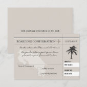 コスタリカへの 搭乗券  RSVP (正面/裏面)