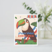 コスタリカアートヴィンテージトラベルイラストレーション ポストカード (スタンド正面)