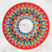 コスタリカオキサートホイールアート ワイングラスタグ (正面)