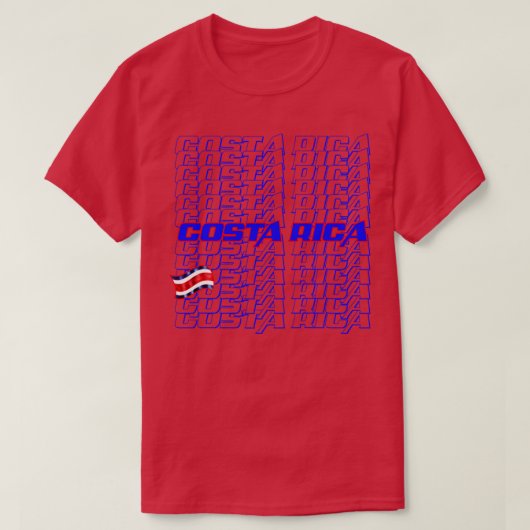 コスタリカカスケード文字 Tシャツ (デザイン正面)