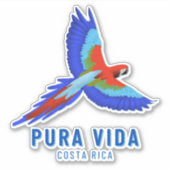 コスタリカカラフルオウム シール (正面)